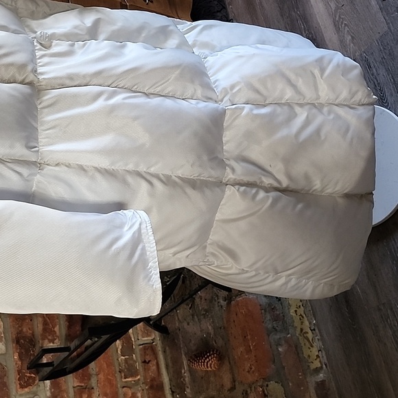 Vintage Bill Blass Womens Down Filled Full length Puffer Parka Coat White Sz 14 - Picture 10 of 15